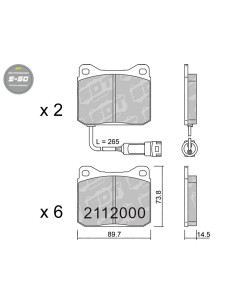 FRONT HIGH PERFORMANCE BRAKEPADS S50 BENTLEY AZURE BENTLEY CONTINENTAL R