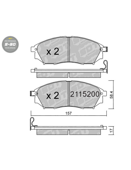 PASTILLAS DE FRENO DELANTERAS HIGH PERFORMANCE S50 INFINITY FX QX50 NISSAN MURANO NAVARA QASHQAI RENAULT KOLEOS