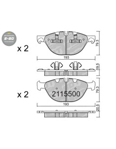 PASTILLAS DE FRENO DELANTERAS HIGH PERFORMANCE S50 BMW X5 II X6 I X6 II SUV