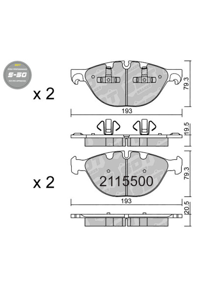 FRONT HIGH PERFORMANCE BRAKEPADS S50 BMW X5 II X6 I X6 II SUV