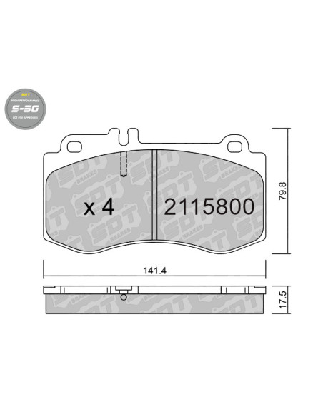 PASTILLAS DE FRENO DELANTERAS HIGH PERFORMANCE S50 MERCEDES BENZ CLS SHOOTING BRAKE X218 CLASE E 212