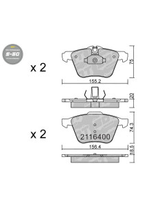 PASTILLAS DE FRENO DELANTERAS HIGH PERFORMANCE S50 JAGUAR S-TYPE XF XJ XK