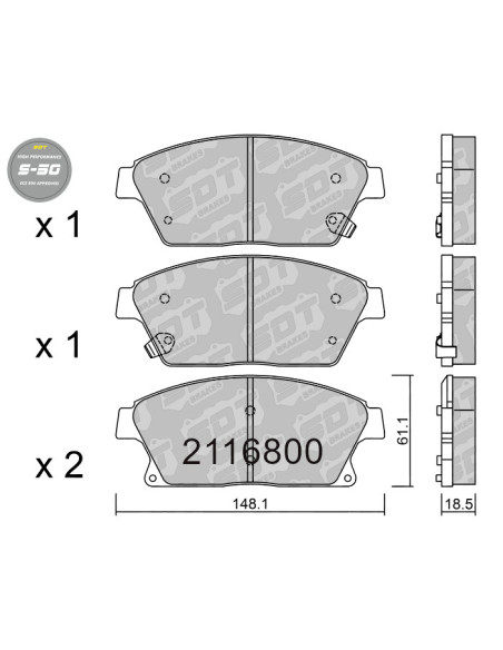 PASTILLAS DE FRENO DELANTERAS HIGH PERFORMANCE S50 CHEVROLET CRUZE ORLANDO TRAX OPEL AMPERA ASTRA J MOKKA ZAFIRA C