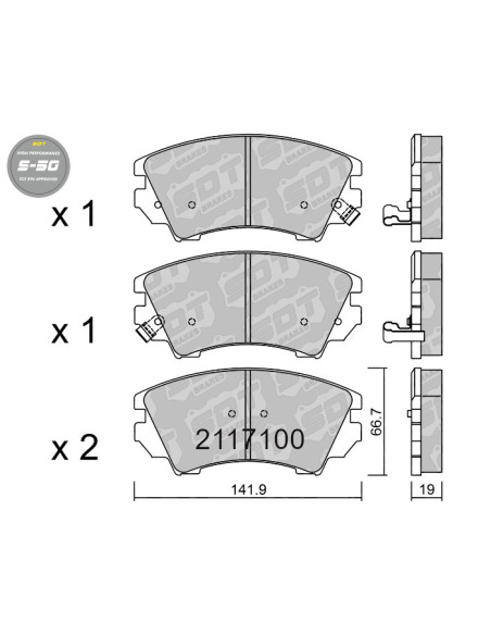 PASTILLAS DE FRENO DELANTERAS HIGH PERFORMANCE S50 CHEVROLET MALIBU OPEL ASTRA J CASCADA INSIGNIA A SAAB 9-5 YS3G