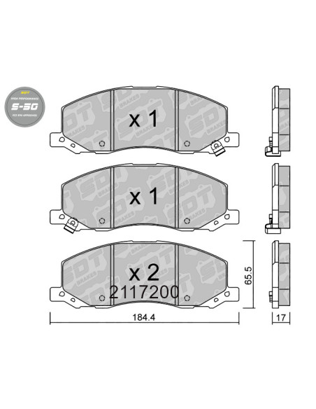 PASTILLAS DE FRENO DELANTERAS HIGH PERFORMANCE S50 OPEL INSIGNIA A G09 SAAB 9-5 YS3G