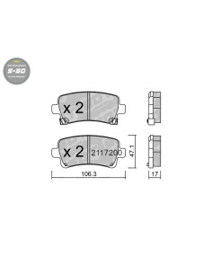 PASTILLAS DE FRENO TRASERAS HIGH PERFORMANCE S50 CHEVROLET MALIBU OPEL INSIGNIA A SAAB 9-5 YS3G