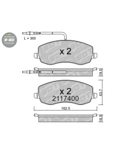 PASTILLAS DE FRENO DELANTERAS HIGH PERFORMANCE S50 CITROEN C8 LANCIA PHEDRA PEUGEOT 807