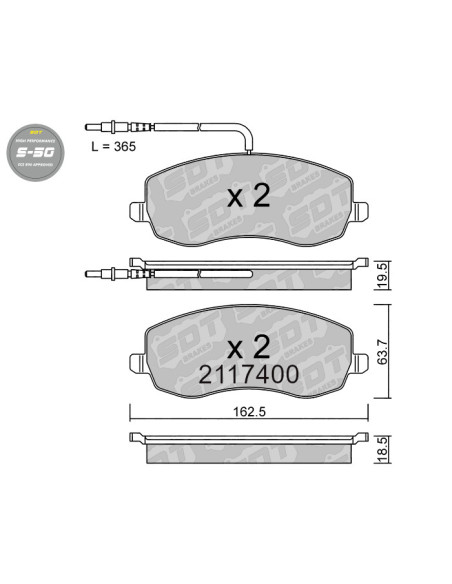 PASTILLAS DE FRENO DELANTERAS HIGH PERFORMANCE S50 CITROEN C8 LANCIA PHEDRA PEUGEOT 807