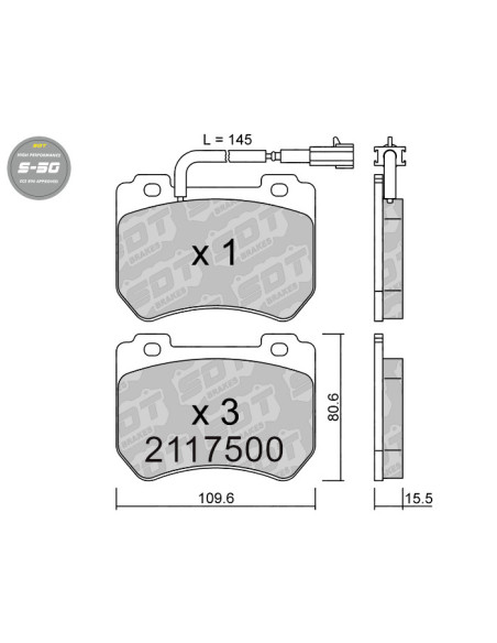 FRONT HIGH PERFORMANCE BRAKEPADS S50 ALFA ROMEO 159 BRERA SPIDER