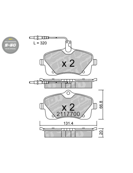 PASTILLAS DE FRENO DELANTERAS HIGH PERFORMANCE S50 PEUGEOT 407