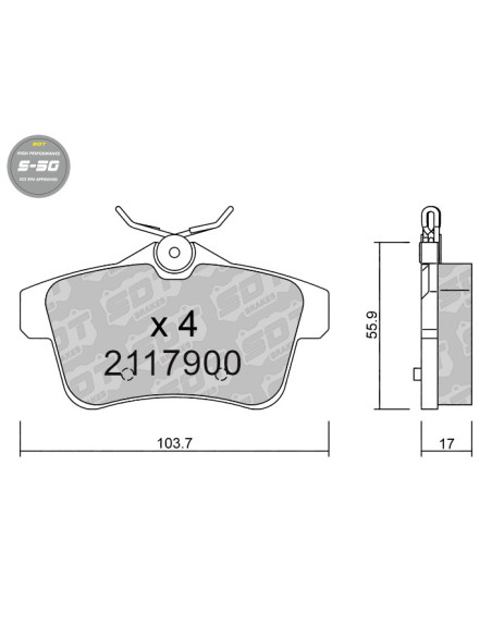 PASTILLAS DE FRENO TRASERAS HIGH PERFORMANCE S50 CITROEN C4 II DS4 DS DS4 DS5 PEUGEOT 308 3008 5008 RCZ