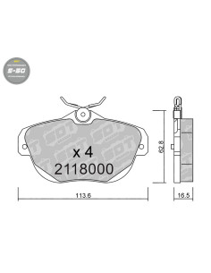 PASTILLAS DE FRENO TRASERAS HIGH PERFORMANCE S50 CITROEN C6