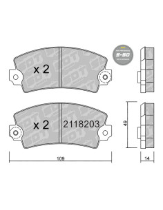 PASTILLAS DE FRENO DELANTERAS HIGH PERFORMANCE S50 CITROEN FIAT PEUGEOT RENAULT TALBOT