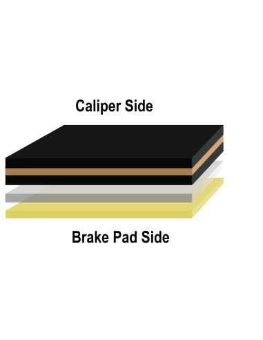 4 Shim Anti-Squeal T.S (65,5 X 29,5 Mm) - Sdtbrakes