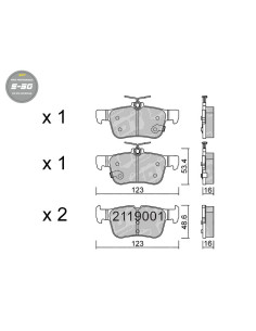 REAR BRAKEPADS HIGH PERFORMANCE S50 FORD GALAXY CK MONDEO IV S-MAX CJ EDGE II