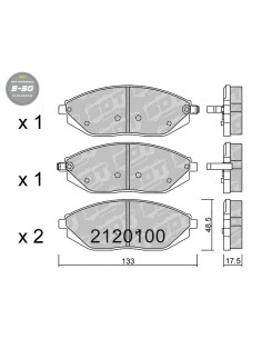 PASTILLAS DE FRENO DELANTERAS HIGH PERFORMANCE S50 CHEVROLET SPARK M300