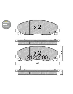 PASTILLAS DE FRENO DELANTERAS HIGH PERFORMANCE S50 CHRYSLER GRAND VOYAGER FIAT FREEMONT LANCIA VOYAGER VOLKSWAGEN ROUTAN