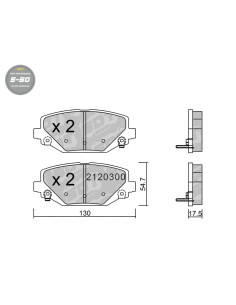 PASTILLAS DE FRENO TRASERAS HIGH PERFORMANCE S50 CHRYSLER GRAND VOYAGER FIAT FREEMONT LANCIA VOYAGER VOLKSWAGEN ROUTAN