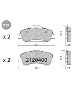 PASTILLAS DE FRENO DELANTERAS HIGH PERFORMANCE S50 CITROEN C4 CACTUS C-ELYSSE PEUGEOT 301 308 II
