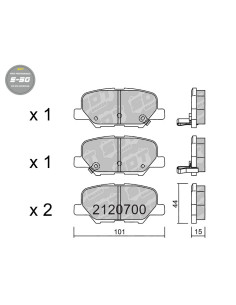 PASTILLAS DE FRENO TRASERAS HIGH PERFORMANCE S50 CITROEN C4 AIRCROSS MAZDA 6 MITSUBISHI ASX OUTLANDER PEUGEOT 4008