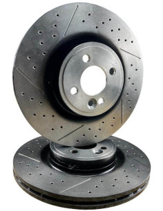 DISCOS DELANTEROS SPORT OEM+ (PERFORADOS Y RALLADOS) Ø316 MINI COOPER S JOHN WORKS GP MINI R55 / R56 / R57 / R58 / R59