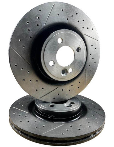 DISCOS DELANTEROS SPORT OEM+ (PERFORADOS Y RALLADOS) Ø316 MINI COOPER S JOHN WORKS GP MINI R55 / R56 / R57 / R58 / R59