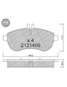 PASTILLAS DE FRENO DELANTERAS HIGH PERFORMANCE S50 MERCEDES CLASE C 204 CLASE E 212 SLK 172