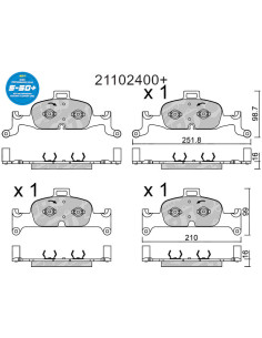 PASTILLAS DE FRENO DELANTERAS HIGH PERFORMANCE PLUS S50+ AUDI A4 B9 A5 II F5 Q5 II FYB