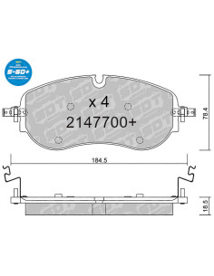 PASTILLAS DE FRENO DELANTERAS HIGH PERFORMANCE PLUS S50+ Ø358 AUDI Q4 SKODA ENYAQ IV VW ID.BUZZ ID.4 ID.5