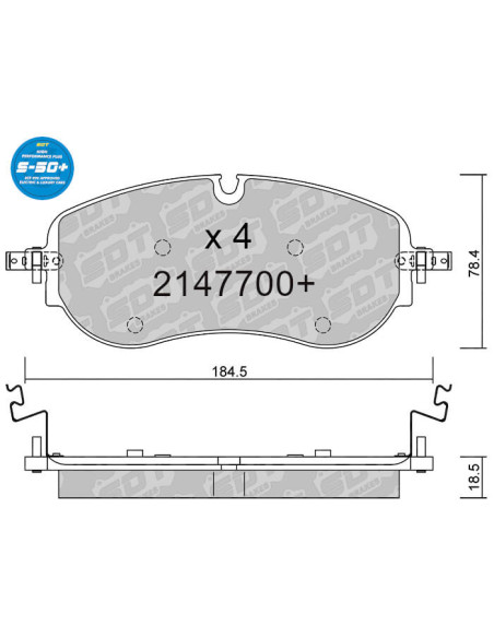 PASTILLAS DE FRENO DELANTERAS HIGH PERFORMANCE PLUS S50+ Ø358 AUDI Q4 SKODA ENYAQ IV VW ID.BUZZ ID.4 ID.5