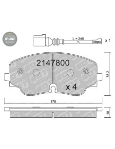 FRONT HIGH PERFORMANCE BRAKEPADS S50 AUDI S3 RS3 8Y VW ARTEON R 3H GOLF VIII R CLUBSPORT TIGUAN R 4 motion (Ø356mm