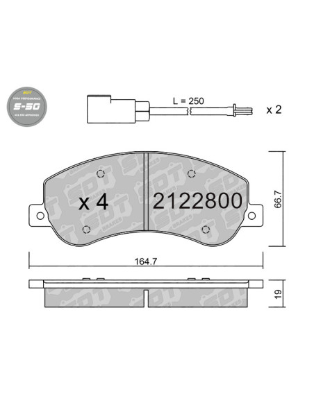 FRONT HIGH PERFORMANCE BRAKEPADS S50 FORD TRANSIT VW AMAROK