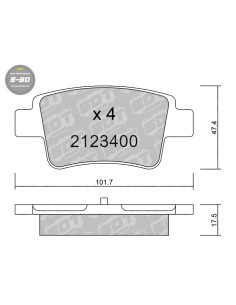 PASTILLAS DE FRENO TRASERAS HIGH PERFORMANCE S50 FIAT GRANDE PUNTO OPEL CORSA D