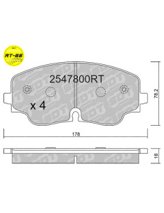 PASTILLAS DE FRENO DELANTERAS RACING RT66 AUDI A3 S3 8Y QUATTRO VW ARTEON R 3H VW GOLF 8R VW TIGUAN R 4 motion (Ø356mm)