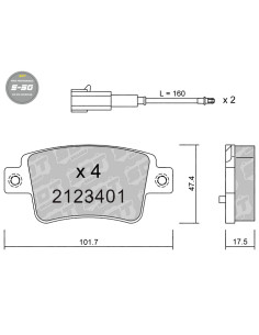 PASTILLAS DE FRENO TRASERAS HIGH PERFORMANCE S50 FIAT PUNTO