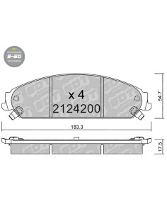 PASTILLAS DE FRENO DELANTERAS HIGH PERFORMANCE S50 CHRYSLER 300C LANCIA THEMA