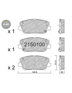 PASTILLAS DE FRENO DELANTERAS HIGH PERFORMANCE S50 HYUNDAI I30N PERFORMANCE KONA N 2.0 T-GDI