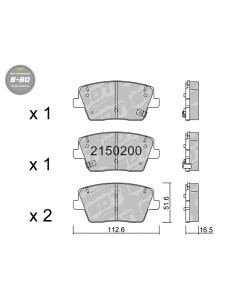 PASTILLAS DE FRENO TRASERAS HIGH PERFORMANCE S50 HYUNDAI I30N PERFORMANCE KONA N 2.0 T-GDI