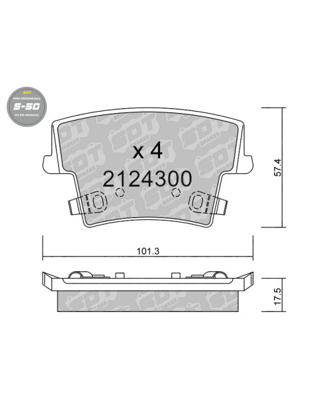 PASTILLAS DE FRENO TRASERAS HIGH PERFORMANCE S50 CHRYSLER 300C LANCIA THEMA