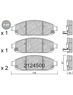 PASTILLAS DE FRENO DELANTERAS HIGH PERFORMANCE S50 JEEP COMMANDER XK GRAND CHEROKEE WH