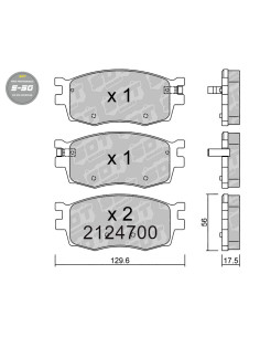 PASTILLAS DE FRENO DELANTERAS HIGH PERFORMANCE S50 HYUNDAI ACCENT MC I20 KIA PRIDE RIO