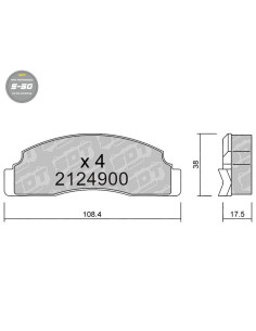 PASTILLAS DE FRENO DELANTERAS HIGH PERFORMANCE S50 FORD FIESTA