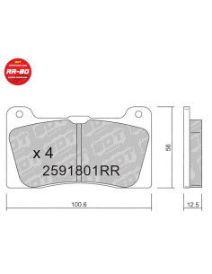 PASTILLAS DE FRENO RACING RR80 WILLWOOD 7812 DYNALITE DYNAPRO (12,5MM) FRP3149 HB542.490