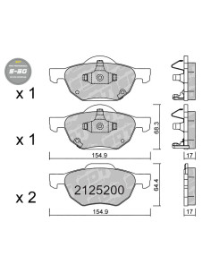 PASTILLAS DE FRENO DELANTERAS HIGH PERFORMANCE S50 HONDA ACCORD CL TOURER CM