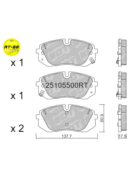 FRONT RACING BRAKEPADS RT66 HYUNDAI i20N N PERFORMANCE