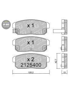 PASTILLAS DE FRENO TRASERAS HIGH PERFORMANCE S50 MAZDA RX8 MAXIMA QX WAGON SUZUKI IGNIS