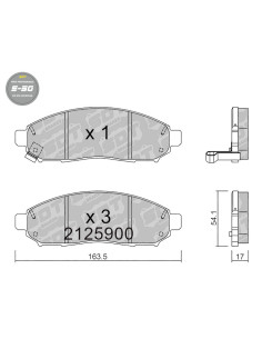PASTILLAS DE FRENO DELANTERAS HIGH PERFORMANCE S50 NISSAN LEAF NAVARA D40 PATHFINDER R51