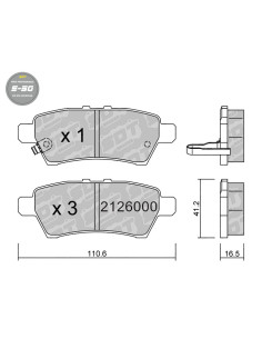 PASTILLAS DE FRENO TRASERAS HIGH PERFORMANCE S50 NISSAN PATHFINDER R51