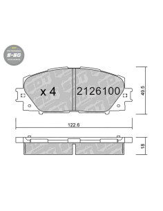 PASTILLAS DE FRENO DELANTERAS HIGH PERFORMANCE S50 TOYOTA YARIS