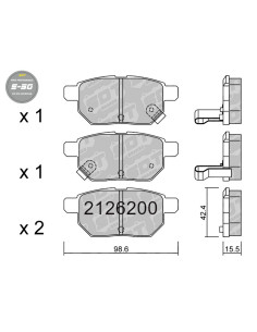 PASTILLAS DE FRENO TRASERAS HIGH PERFORMANCE S50 ASTON MARTIN CYGNET SUBARU TREZIA TOYOTA AURIS IQ URBAN CRUISER YARIS